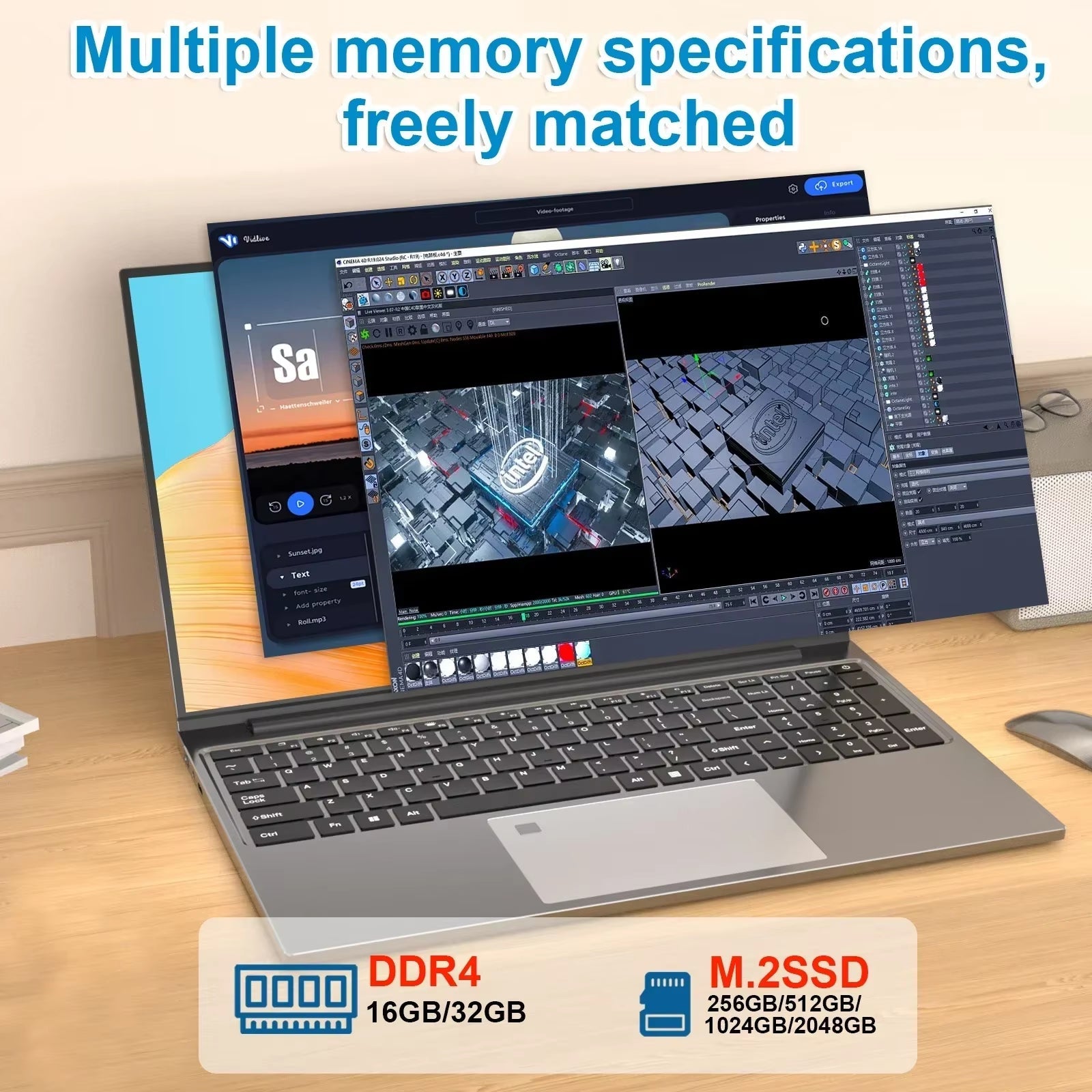 Ultra Slim Windows 11 Notebook Laptop with Intel Core i7 - 6500U, 32GB RAM, 2048GB SSD, and 1920x1080 Display for Gaming, Office, and Study - Dymand