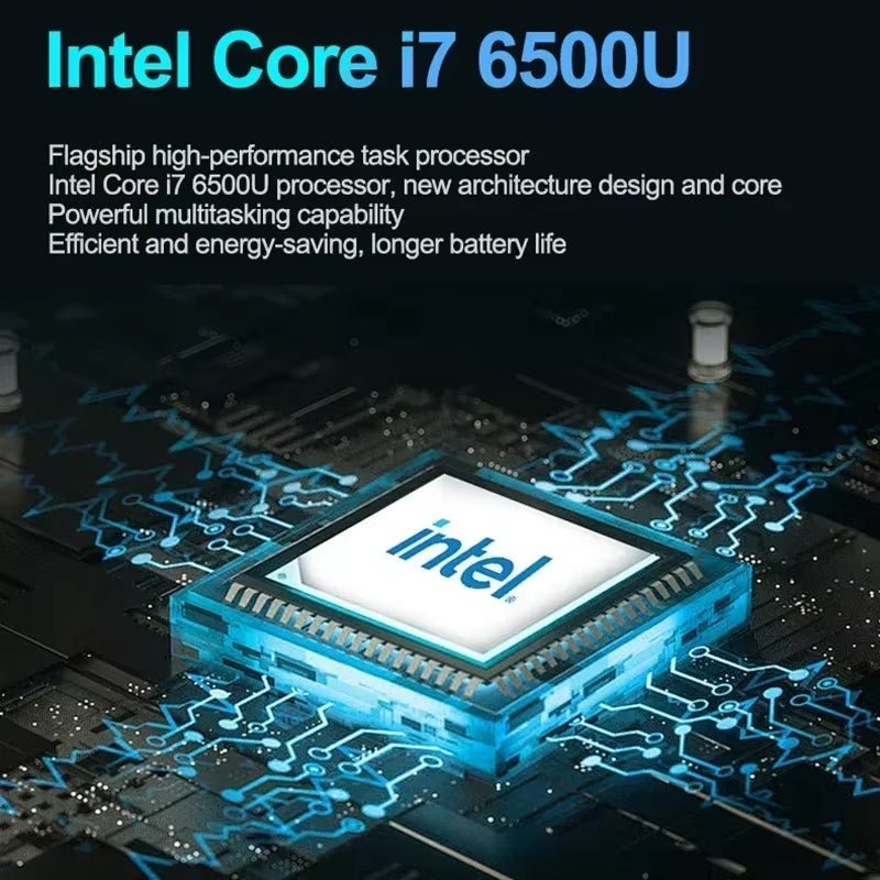 Ultra Slim Windows 11 Notebook Laptop with Intel Core i7 - 6500U, 32GB RAM, 2048GB SSD, and 1920x1080 Display for Gaming, Office, and Study - Dymand