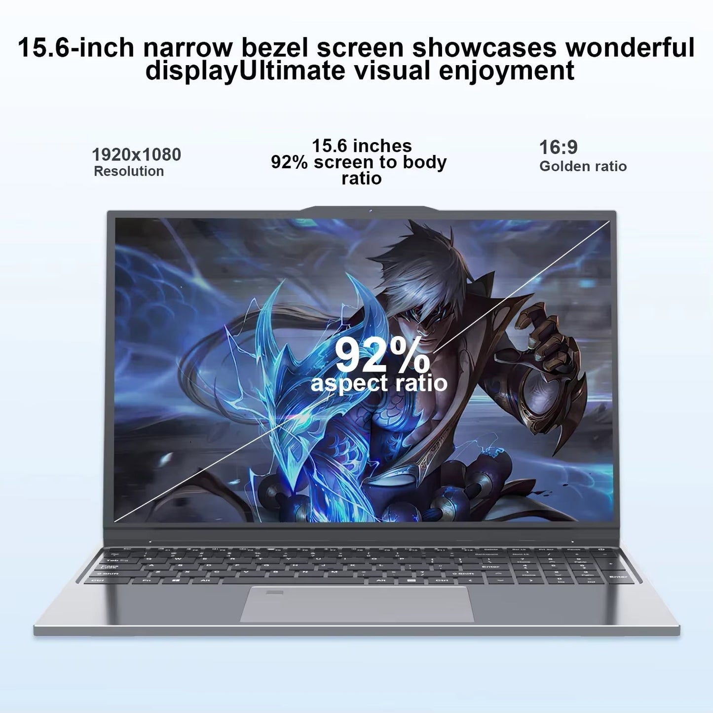 Ultra Slim Windows 11 Notebook Laptop with Intel Core i7 - 6500U, 32GB RAM, 2048GB SSD, and 1920x1080 Display for Gaming, Office, and Study - Dymand