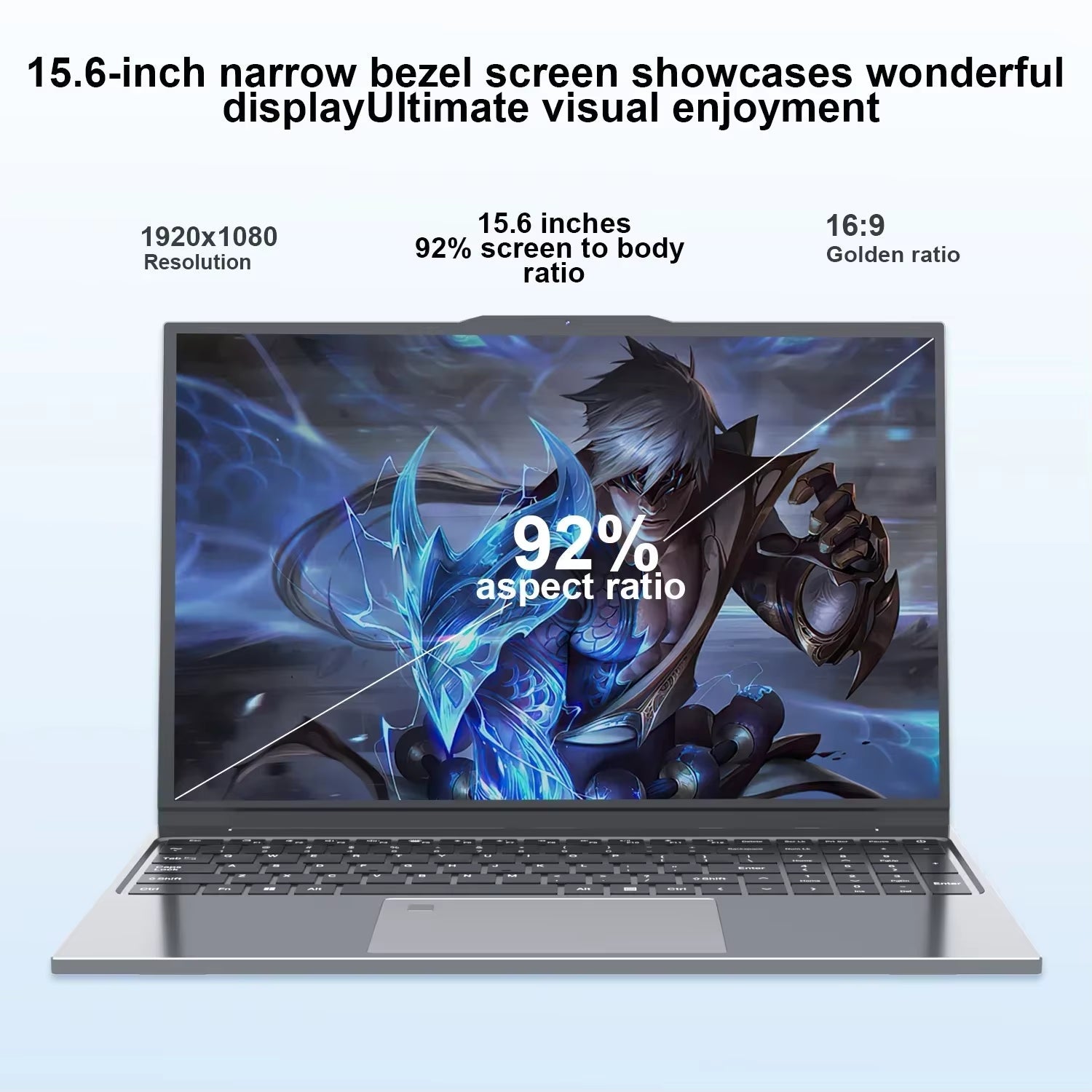 Ultra Slim Windows 11 Notebook Laptop with Intel Core i7 - 6500U, 32GB RAM, 2048GB SSD, and 1920x1080 Display for Gaming, Office, and Study - Dymand