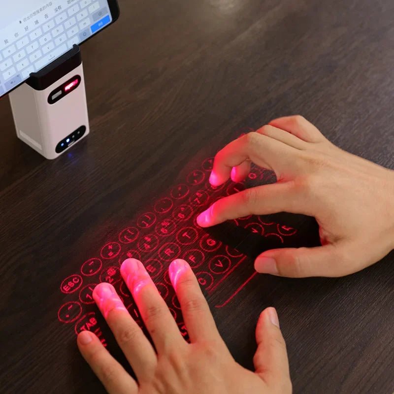 Virtual Laser Keyboard Bluetooth Wireless Touch Projector Phone Keyboards for Computer Iphone Pad Laptop with Mouse Function - Dymand
