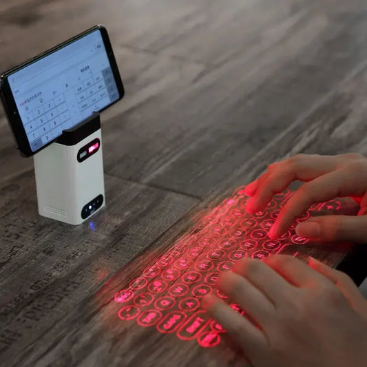 Virtual Laser Keyboard Bluetooth Wireless Touch Projector Phone Keyboards for Computer Iphone Pad Laptop with Mouse Function - Dymand