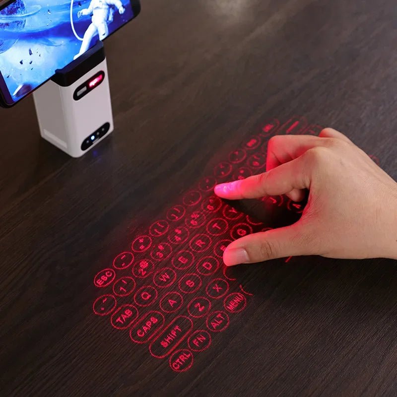 Virtual Laser Keyboard Bluetooth Wireless Touch Projector Phone Keyboards for Computer Iphone Pad Laptop with Mouse Function - Dymand